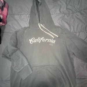 California AE Graphic Hoodie in Faded Sage Green